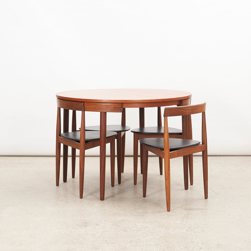 Teak 'Roundette' Dining Set by Hans Olsen for Frem Røjle. Midcentury modern furniture. Danish Design. Scandinavian Modern.