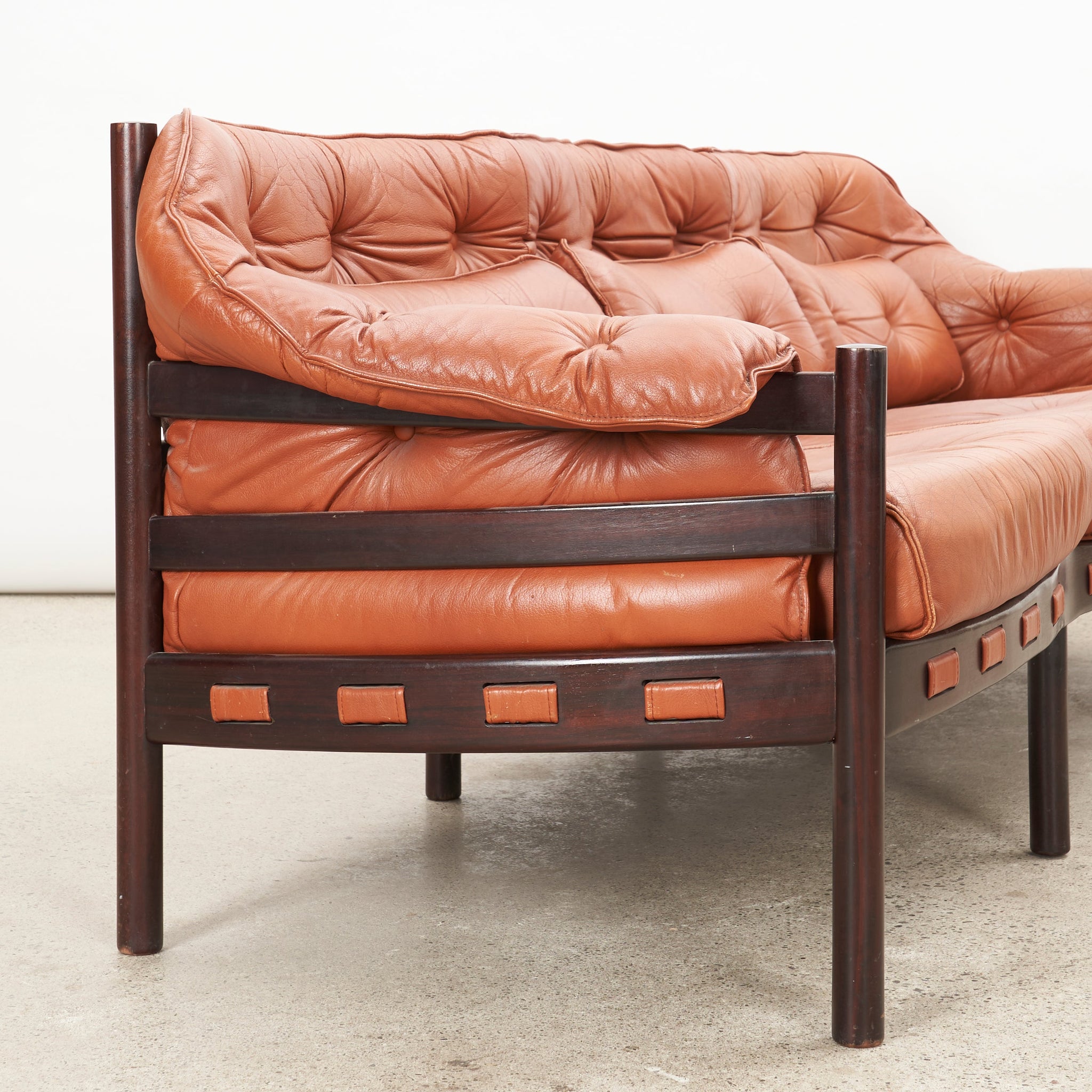 Leather 3 Seater Sofa by Sven Ellekaer for Coja