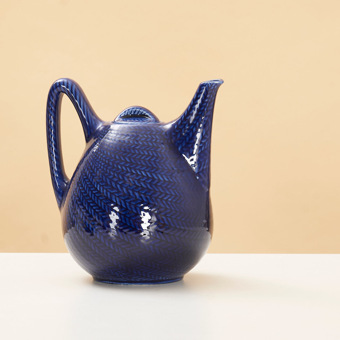 Ceramic 'Blue Fire' Coffee Pot by Hertha Bengtson for Rörstrand, Sweden