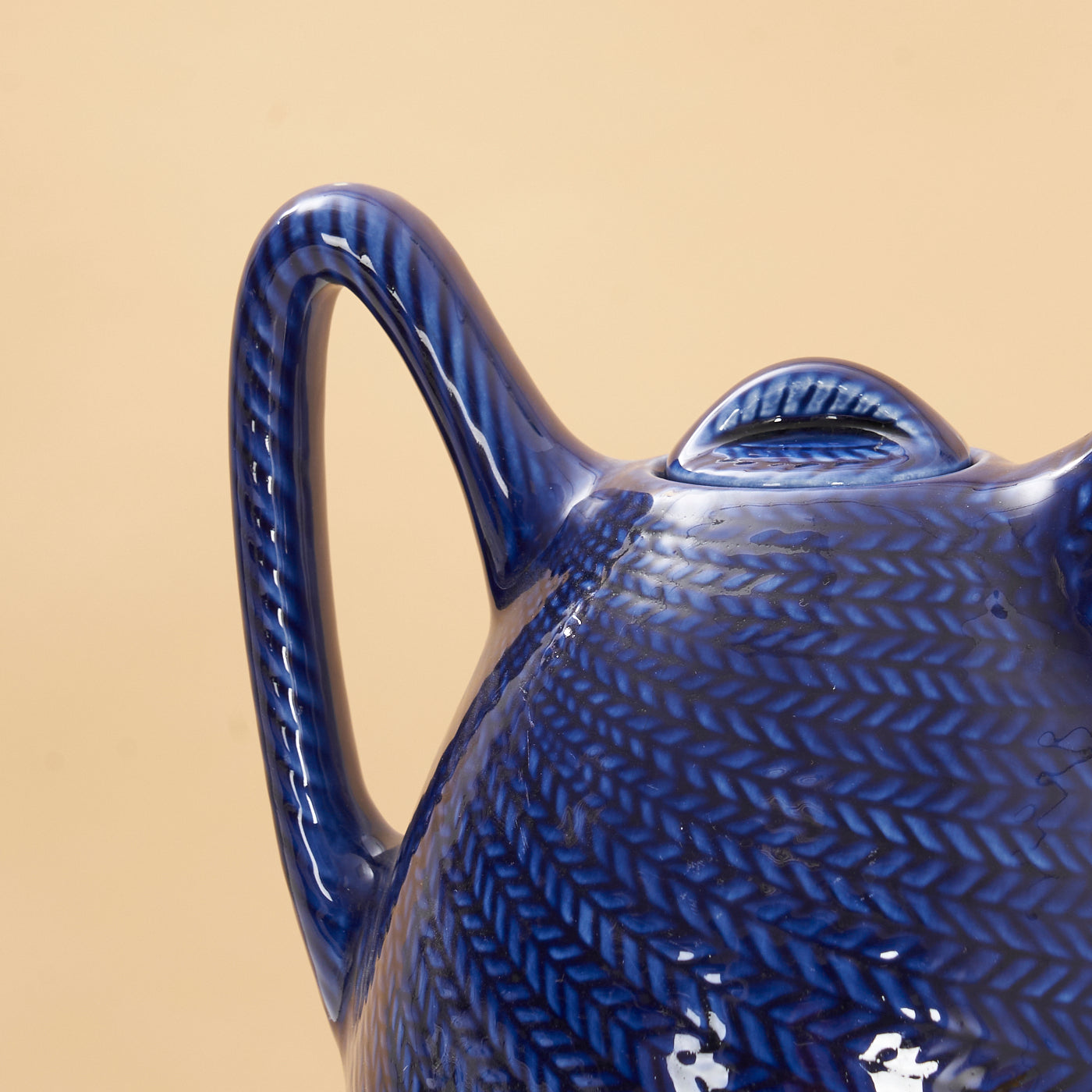 Ceramic 'Blue Fire' Coffee Pot by Hertha Bengtson for Rörstrand, Sweden