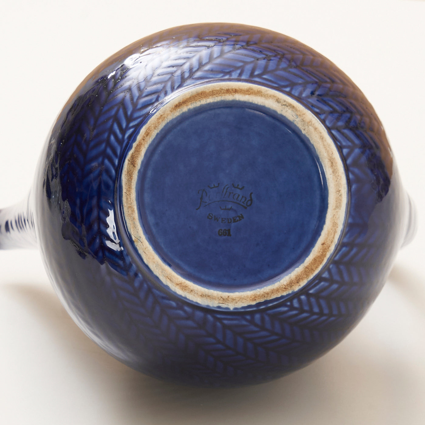 Ceramic 'Blue Fire' Coffee Pot by Hertha Bengtson for Rörstrand, Sweden
