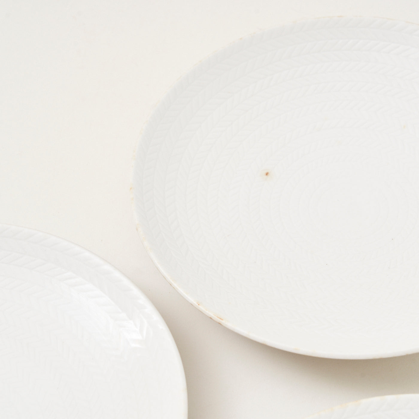Set of 4 Ceramic 'Blue Fire' Dessert Plates by Hertha Bengtson for Rörstrand, Sweden