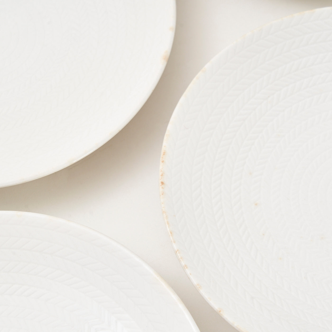 Set of 4 Ceramic 'Blue Fire' Dessert Plates by Hertha Bengtson for Rörstrand, Sweden