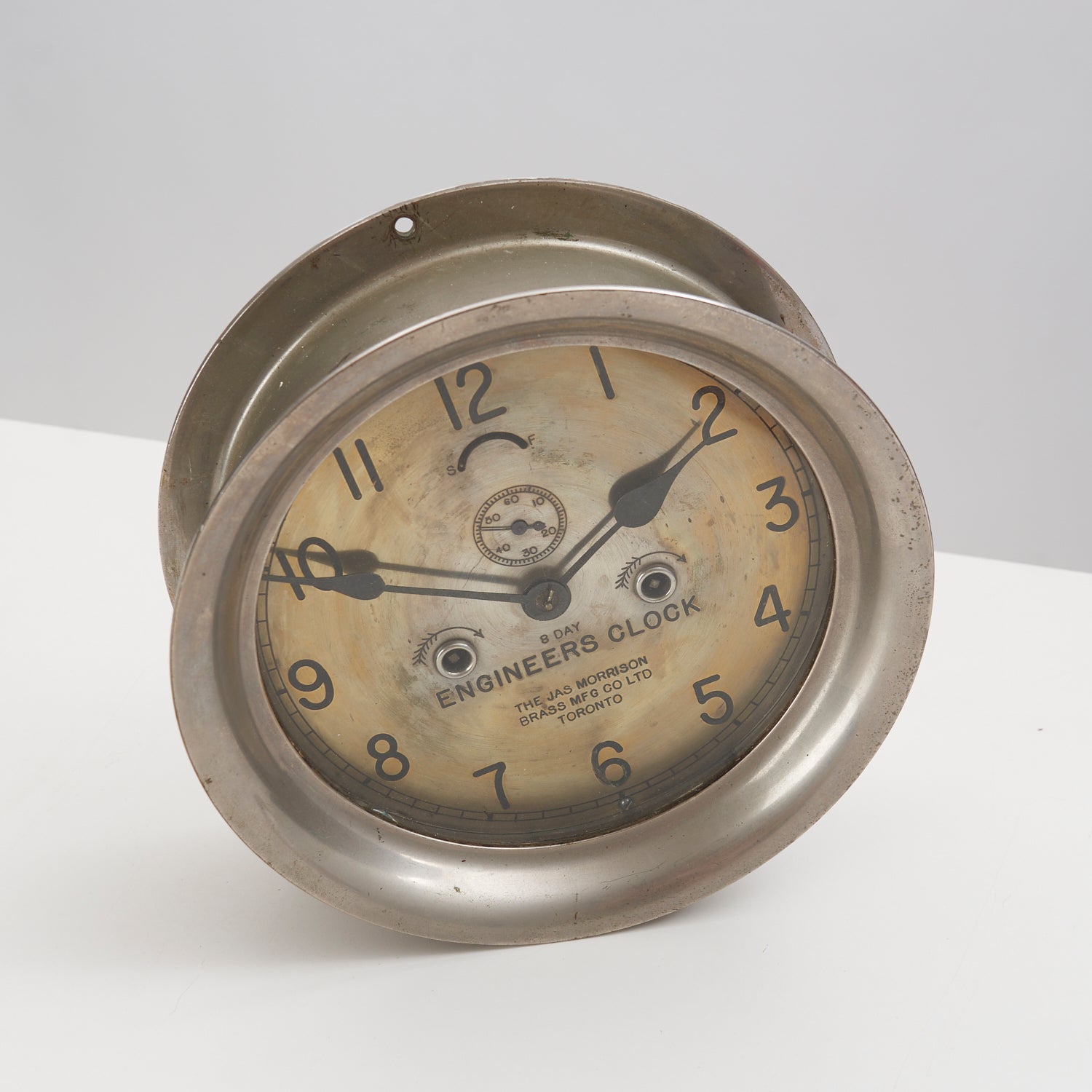 Vintage Engineers Clock by The Jas Morrison Brass Mfg Co Ltd