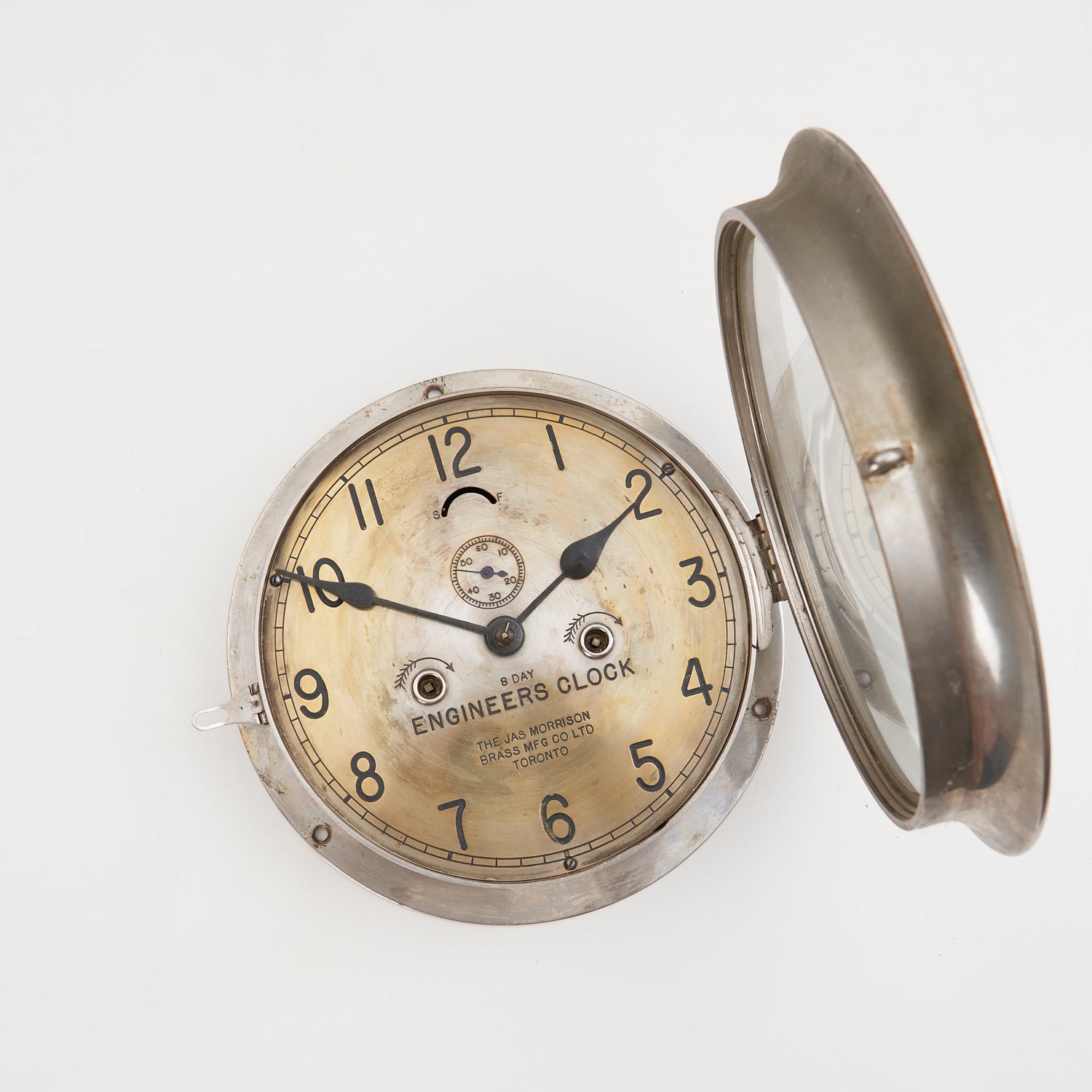 Vintage Engineers Clock by The Jas Morrison Brass Mfg Co Ltd