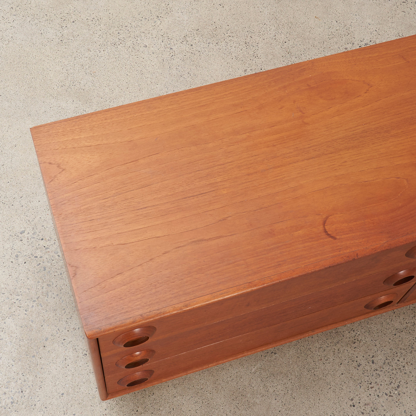 Teak 6 Drawer Dresser