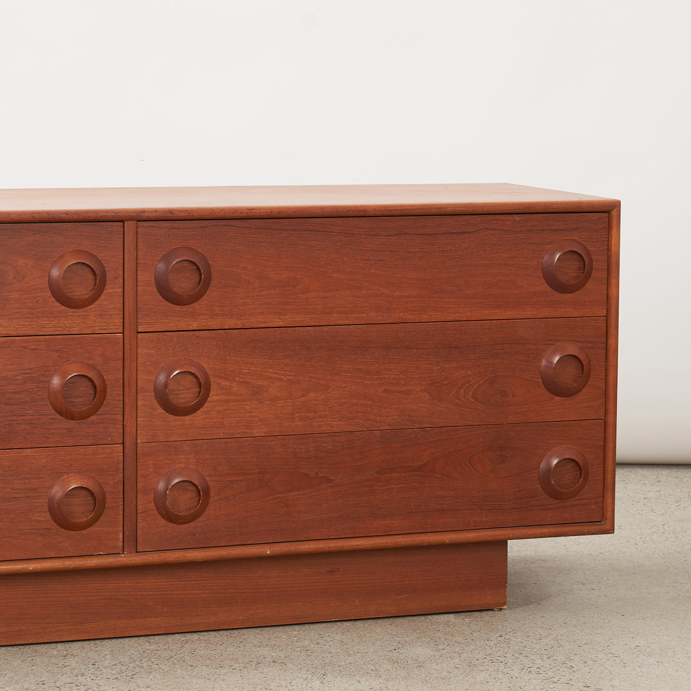 Teak 6 Drawer Dresser