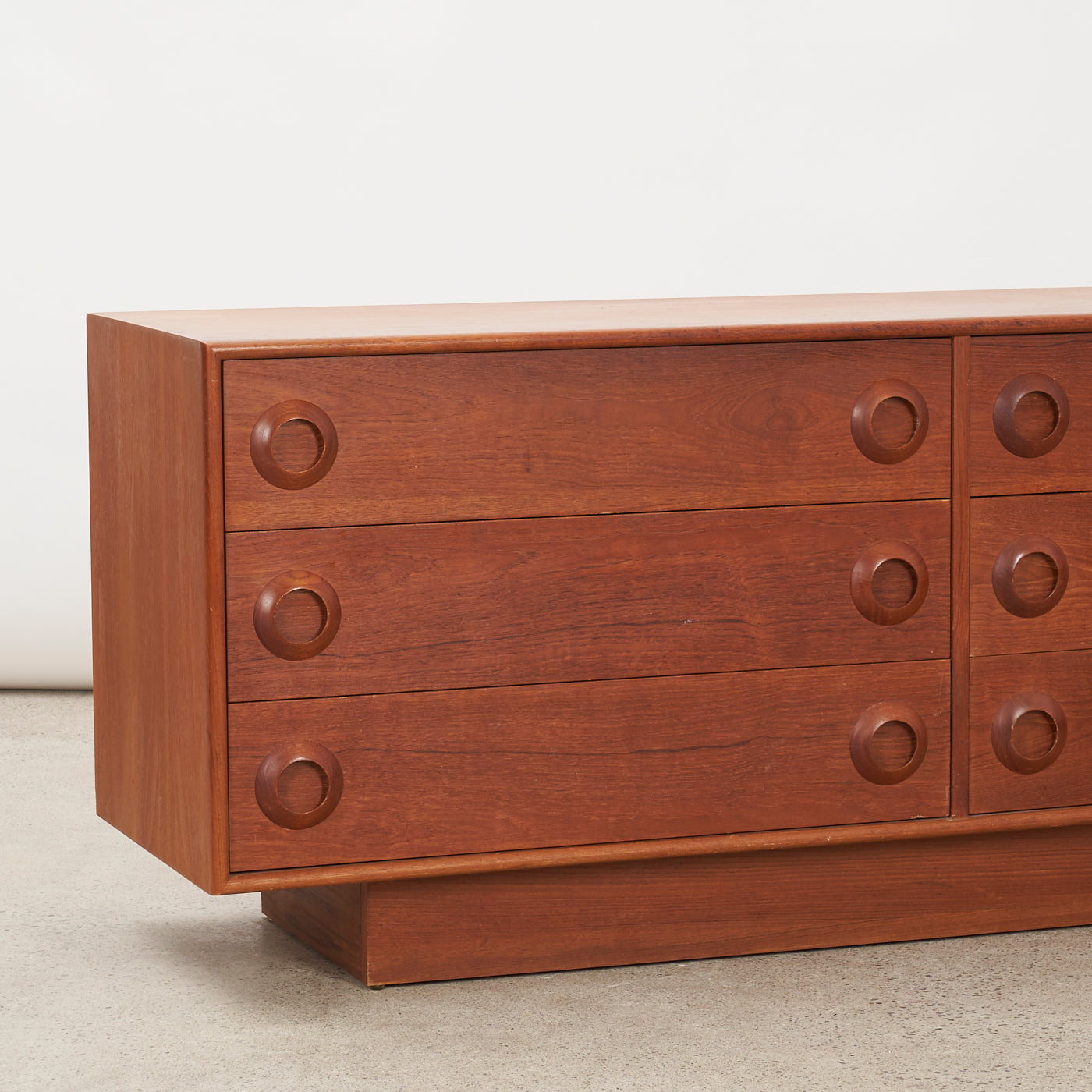 Teak 6 Drawer Dresser