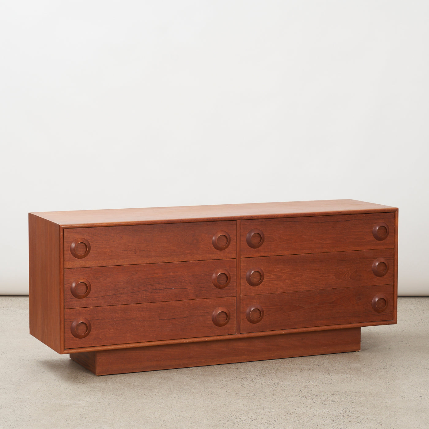 Teak 6 Drawer Dresser