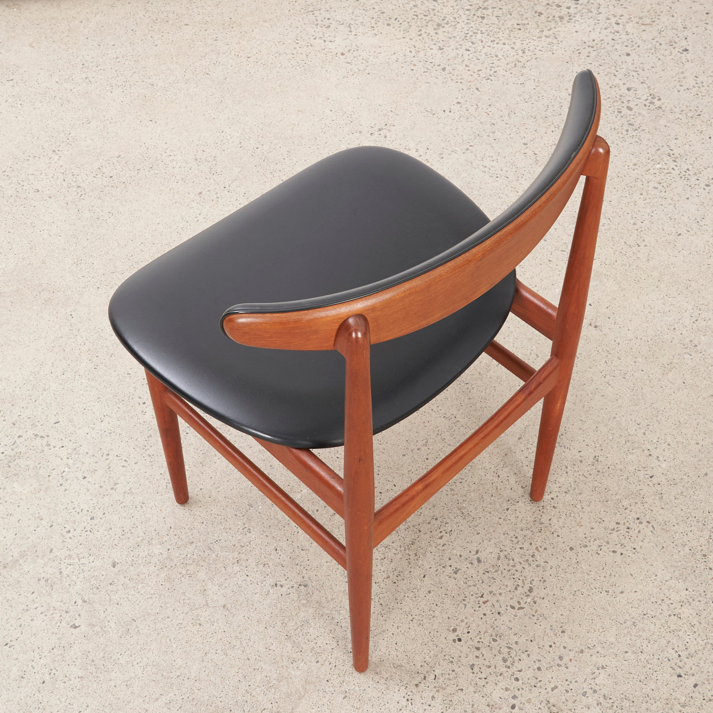 Set of 6 Teak & Vinyl Dining Chairs by Vamdrup Stolefabrik, Denmark