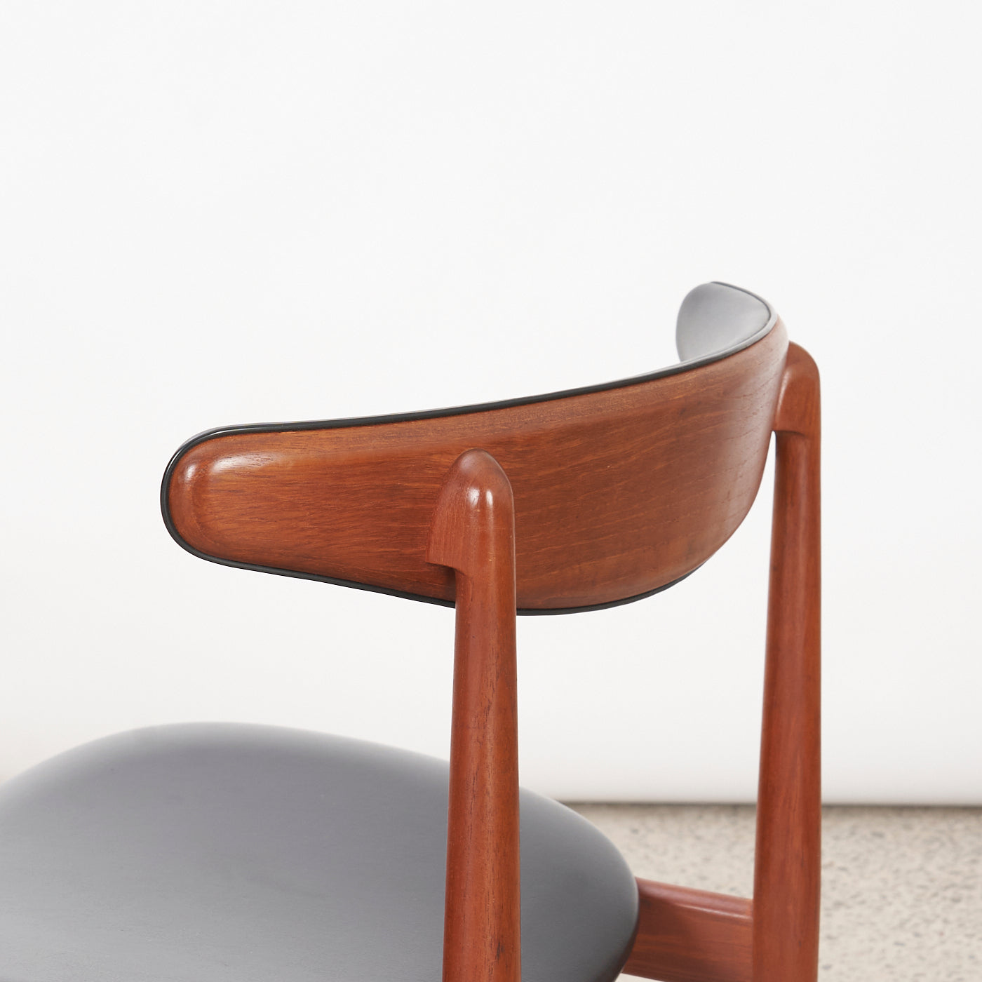 Set of 6 Teak & Vinyl Dining Chairs by Vamdrup Stolefabrik, Denmark