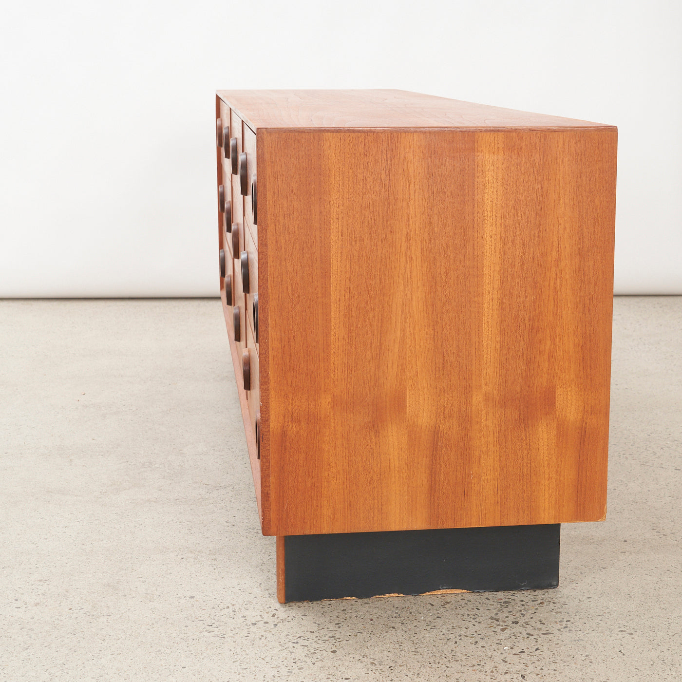 Teak 9 Drawer Dresser w/ Rosewood Handles