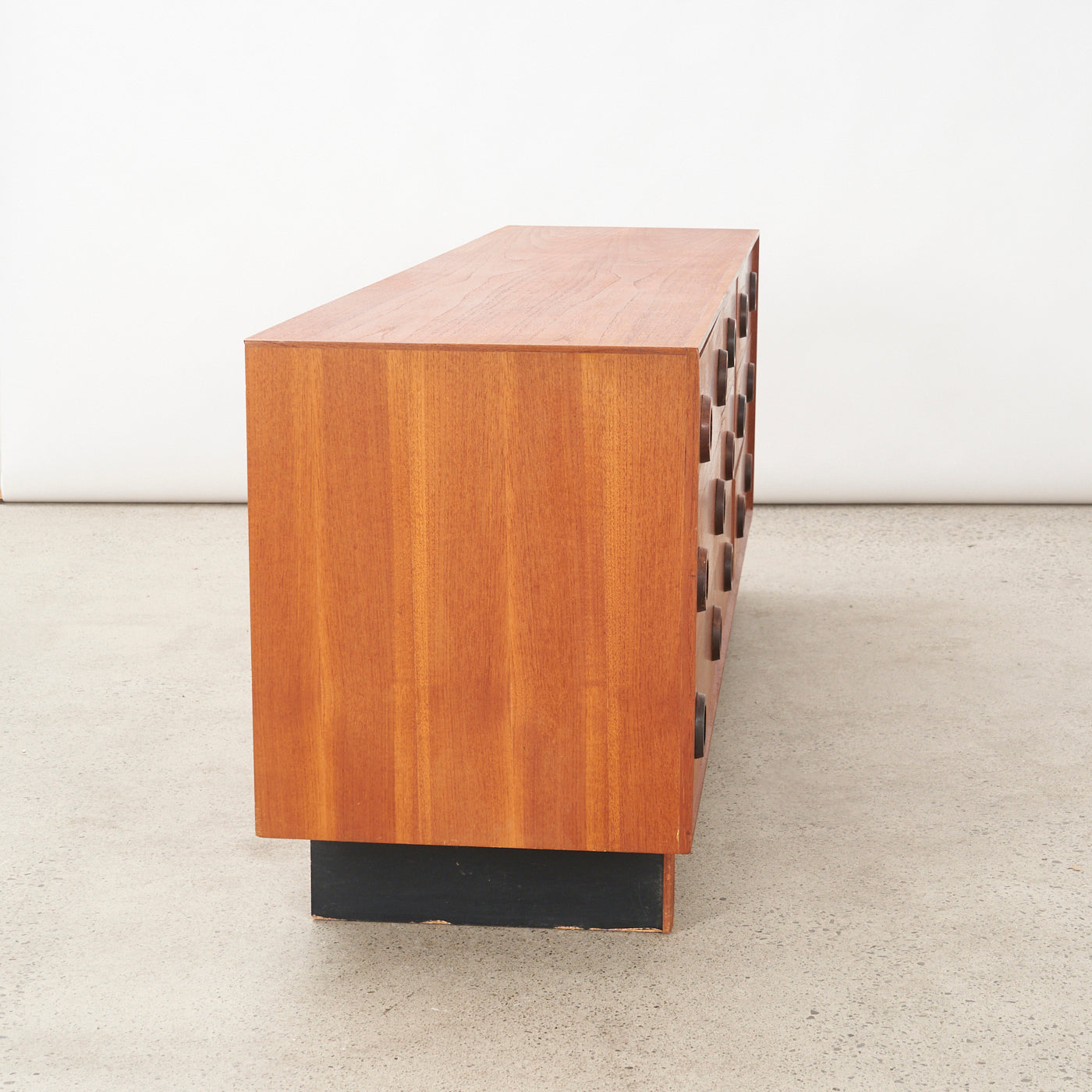 Teak 9 Drawer Dresser w/ Rosewood Handles