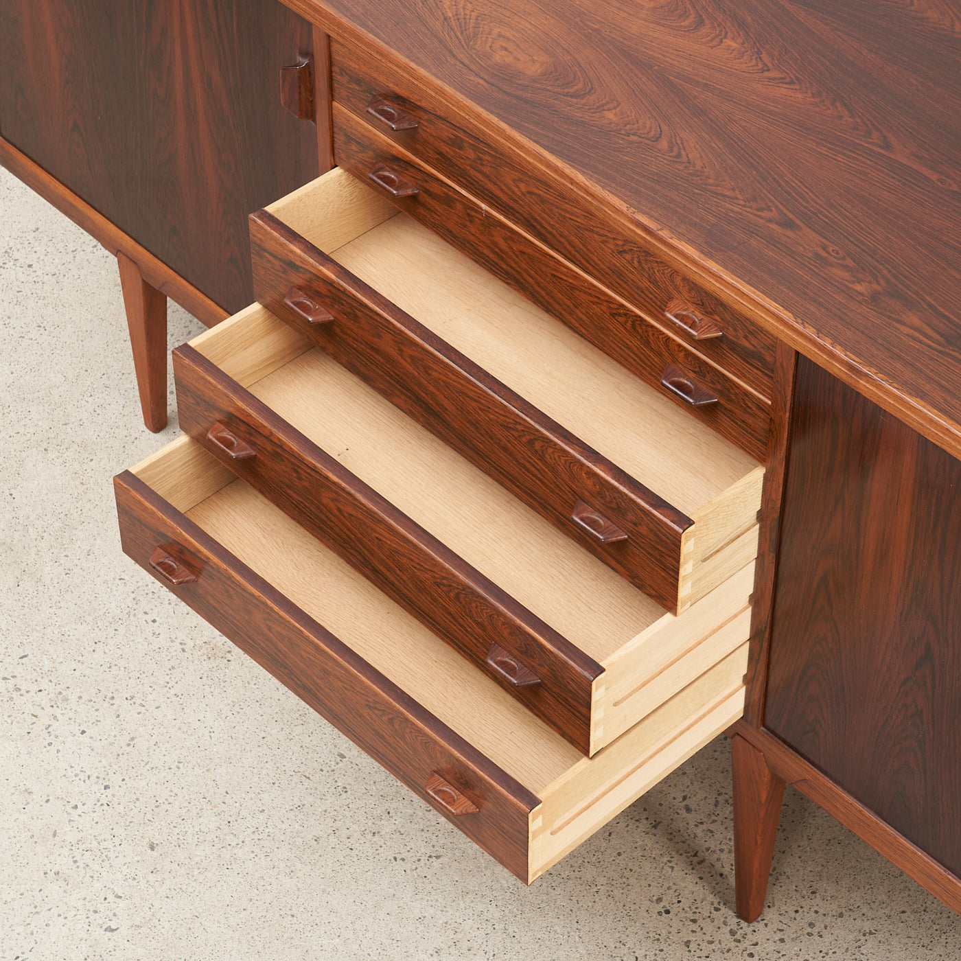 Rosewood Sideboard by Henry Rosengren Hansen, Denmark