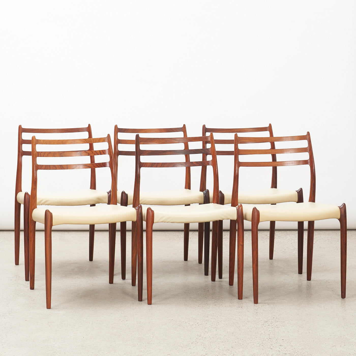 Set of 6 Rosewood 'Model 78' Dining Chairs by Niels O. Møller for J.L. Møller, Denmark