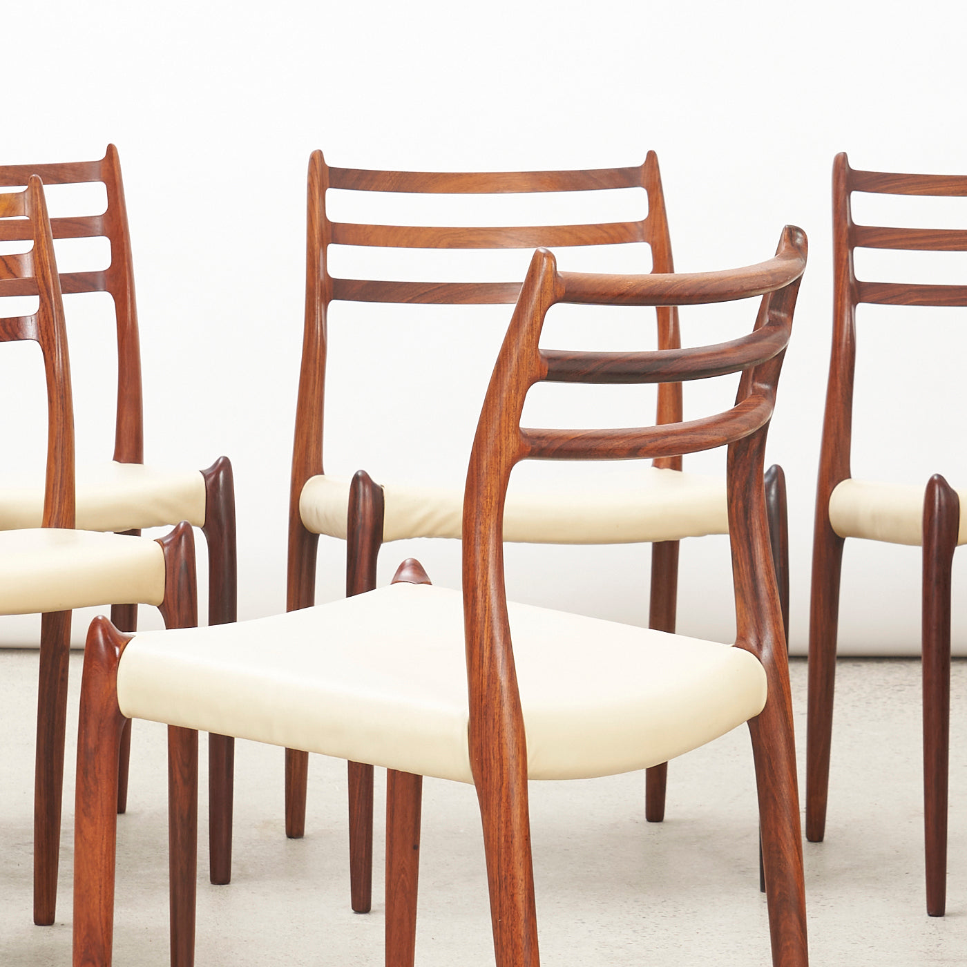 Set of 6 Rosewood 'Model 78' Dining Chairs by Niels O. Møller for J.L. Møller, Denmark