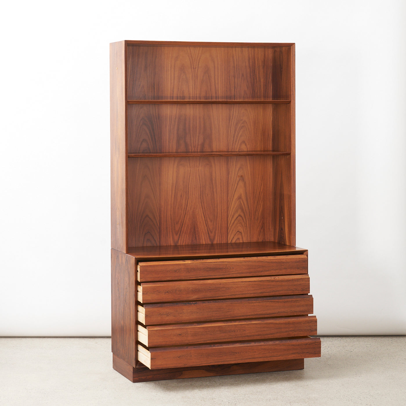 Rosewood Bookcase w/ Drawers by Poul Hundevad, Denmark