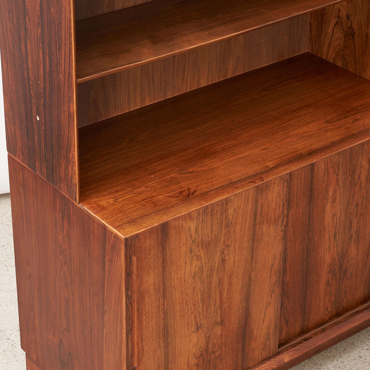 Rosewood Bookcase w/ Cabinet by Poul Hundevad, Denmark