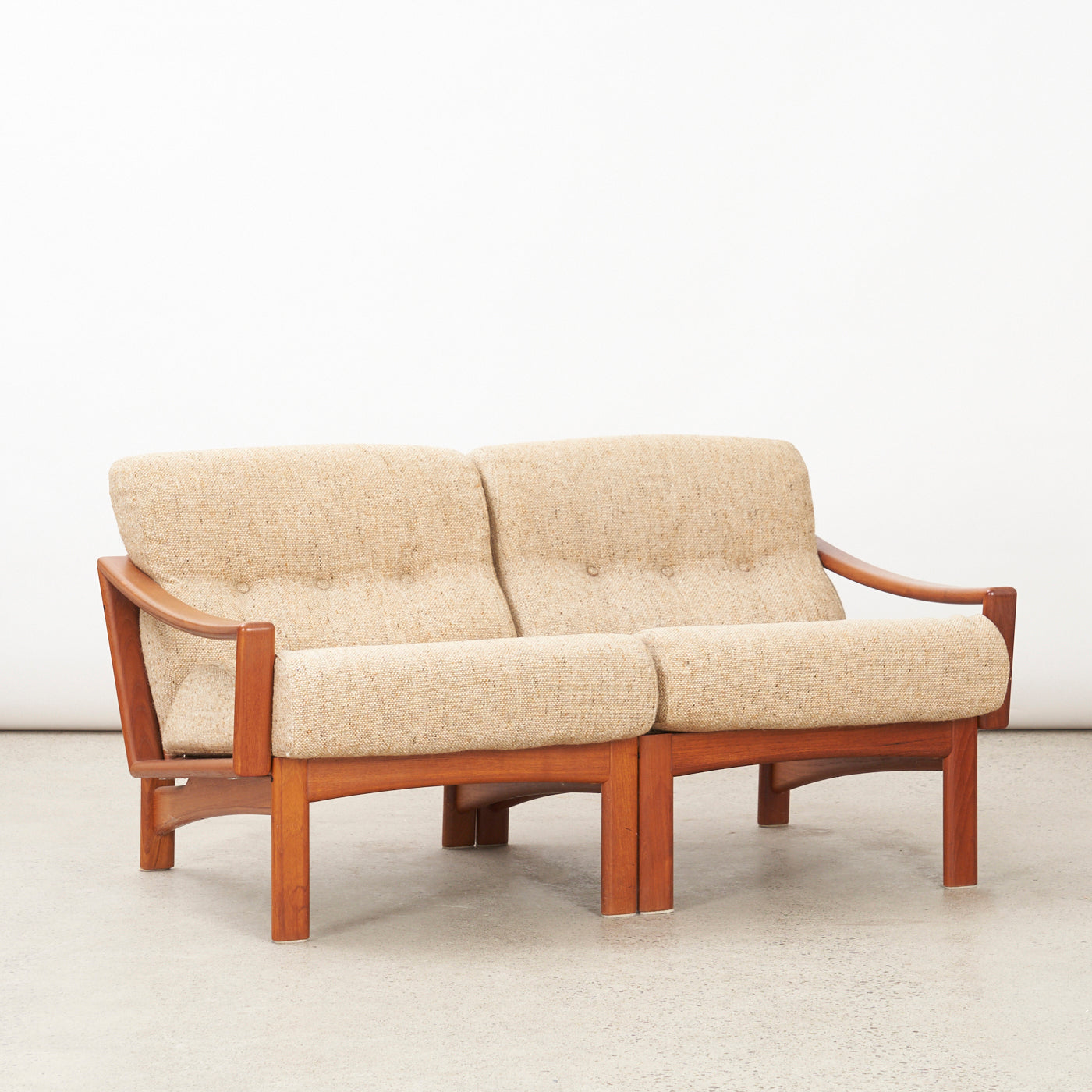 Modular Teak Loveseat by Glostrup, Denmark