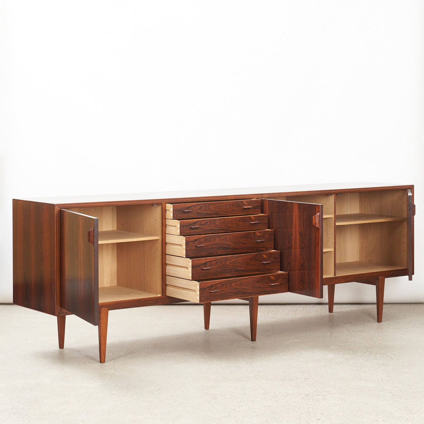 Rosewood Sideboard by Henry Rosengren Hansen, Denmark