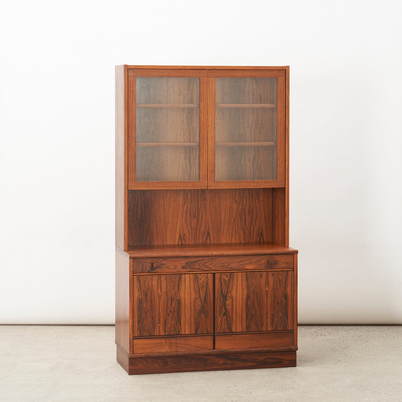 Rosewood Cabinet w/ Glass Doors