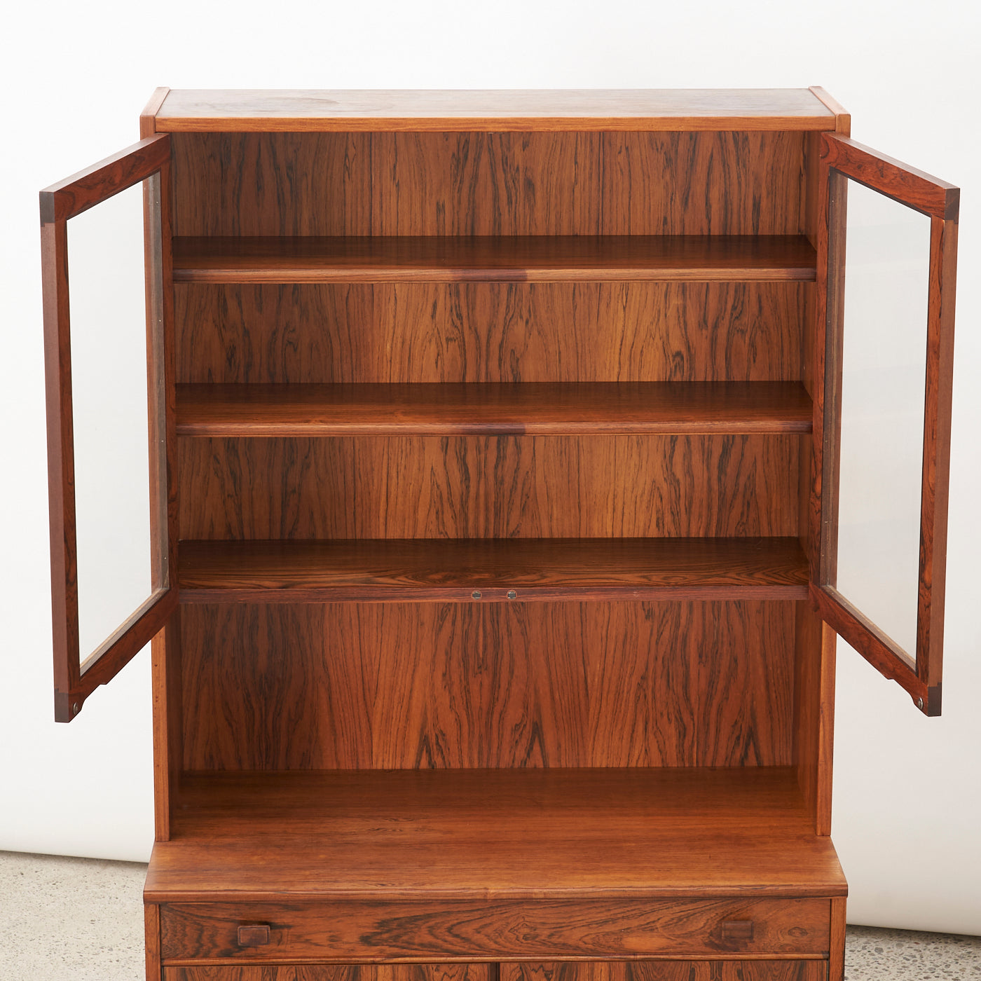 Rosewood Cabinet w/ Glass Doors