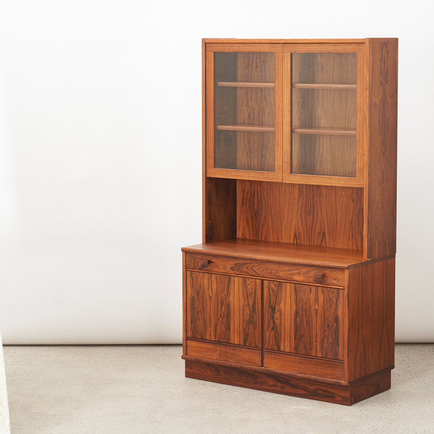 Rosewood Cabinet w/ Glass Doors