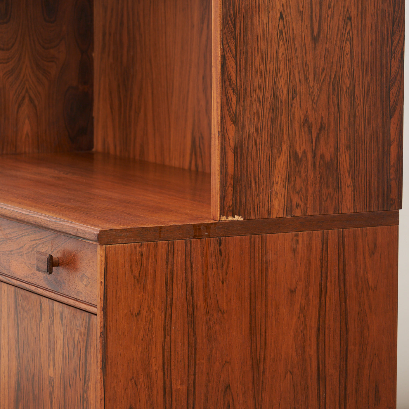 Rosewood Cabinet w/ Glass Doors