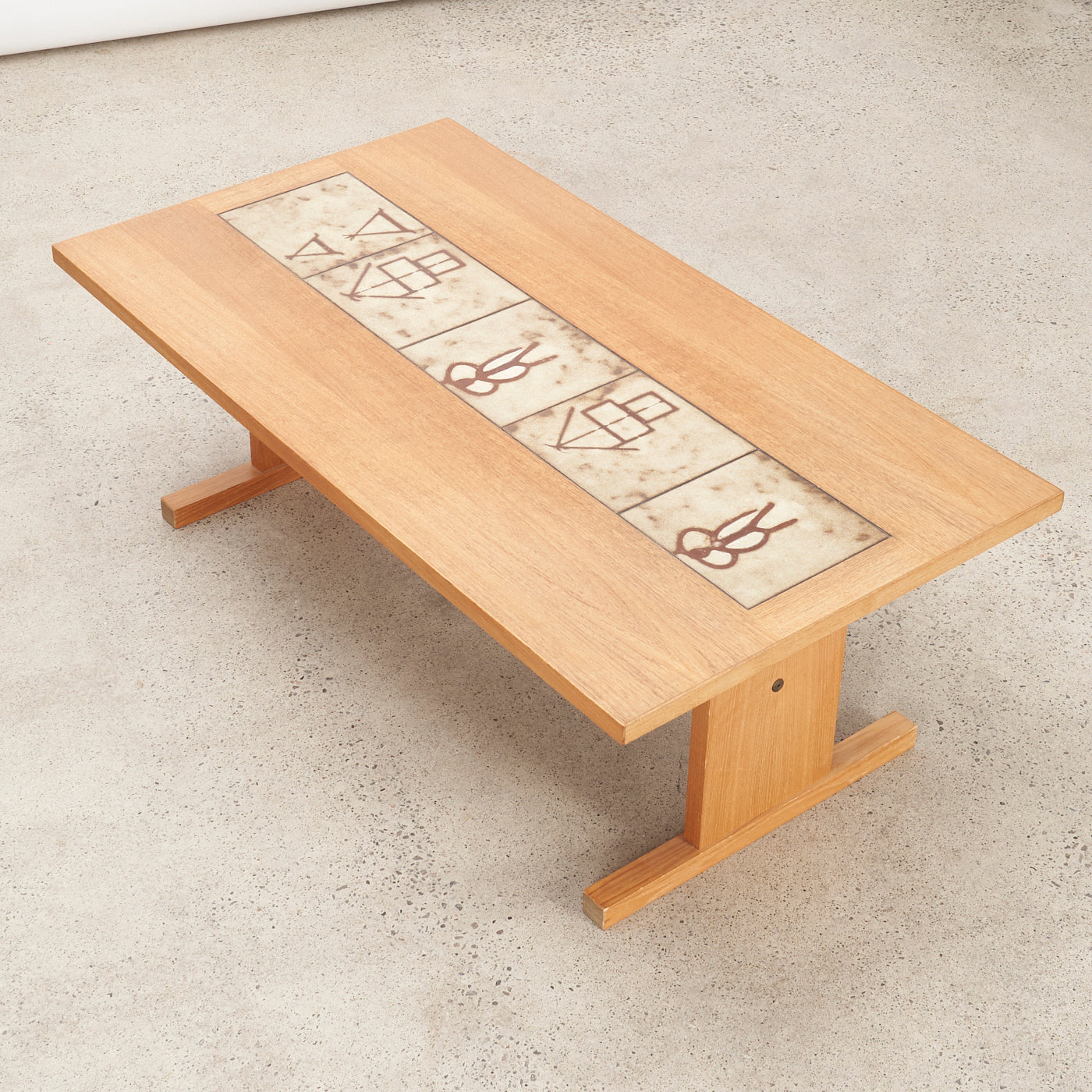 Teak Tile Top Coffee Table