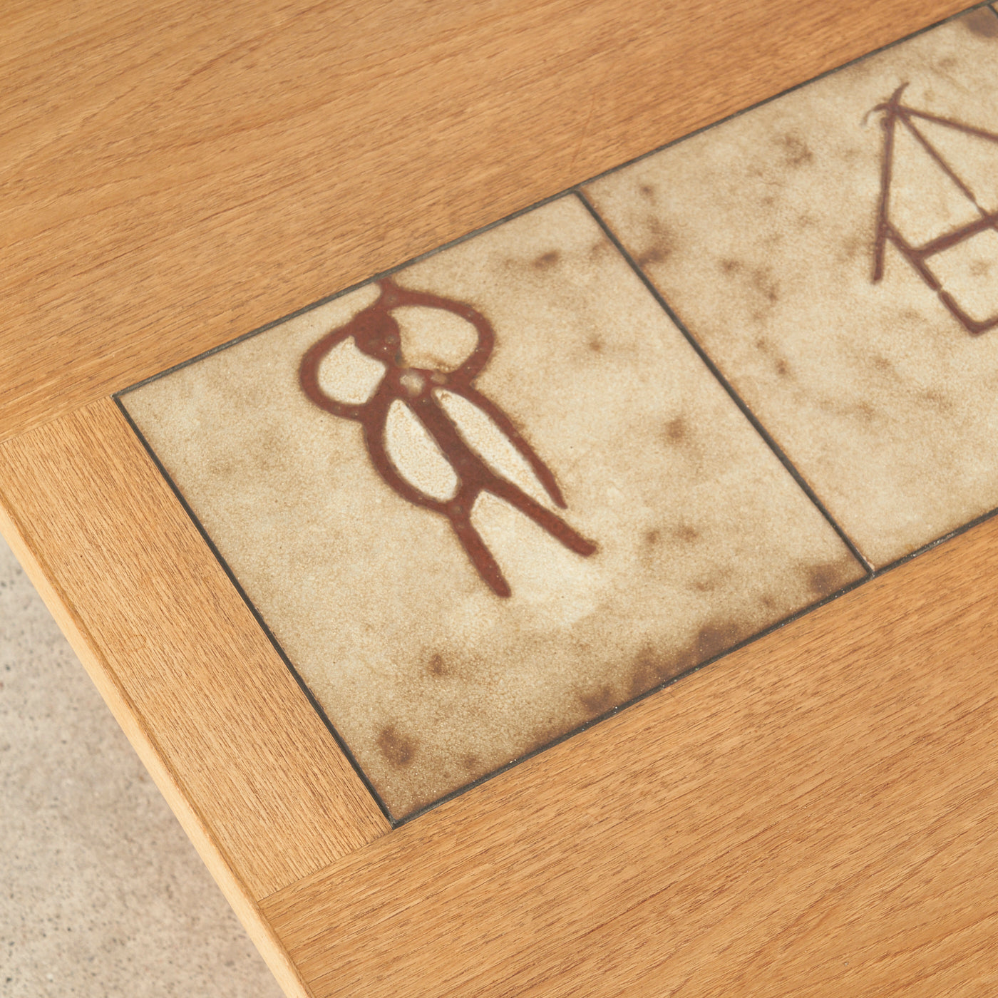 Teak Tile Top Coffee Table
