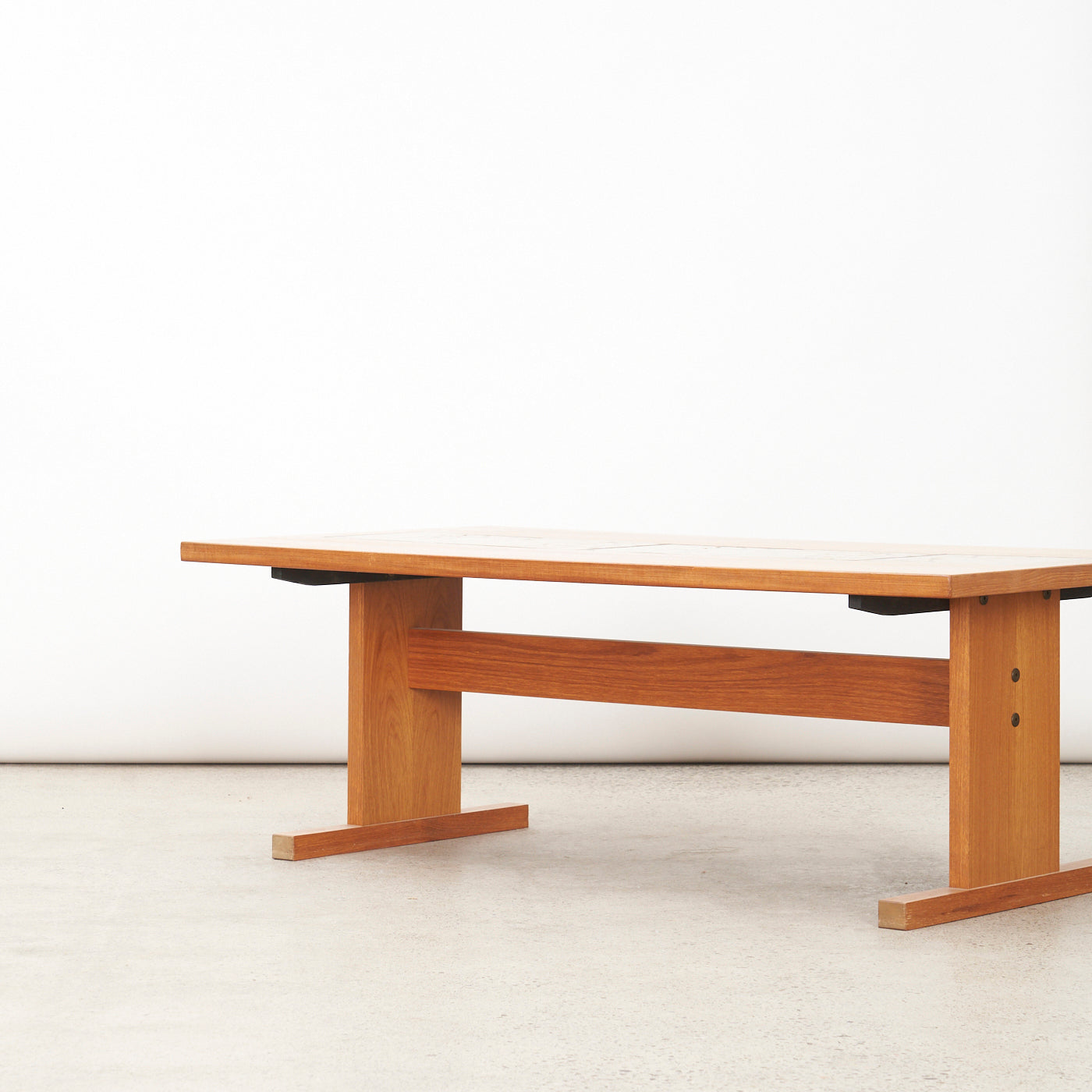 Teak Tile Top Coffee Table