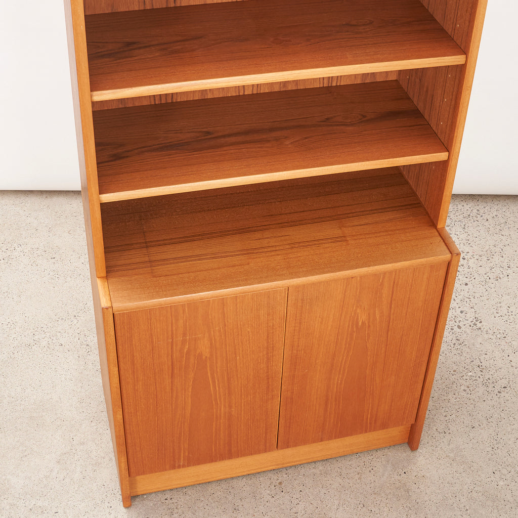 Teak Bookcase w/ Cabinet – Guff Furniture