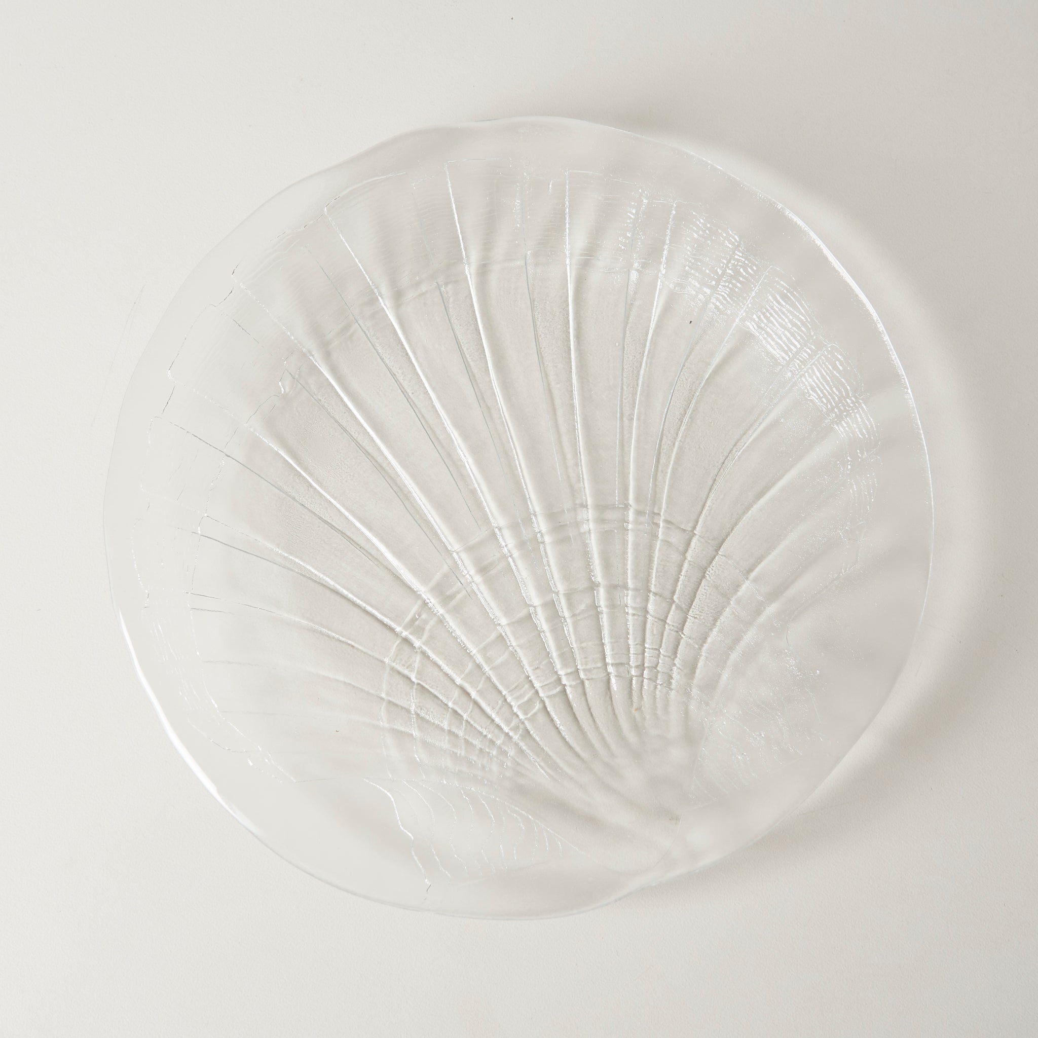 Vintage Shell Textured Glass Plate