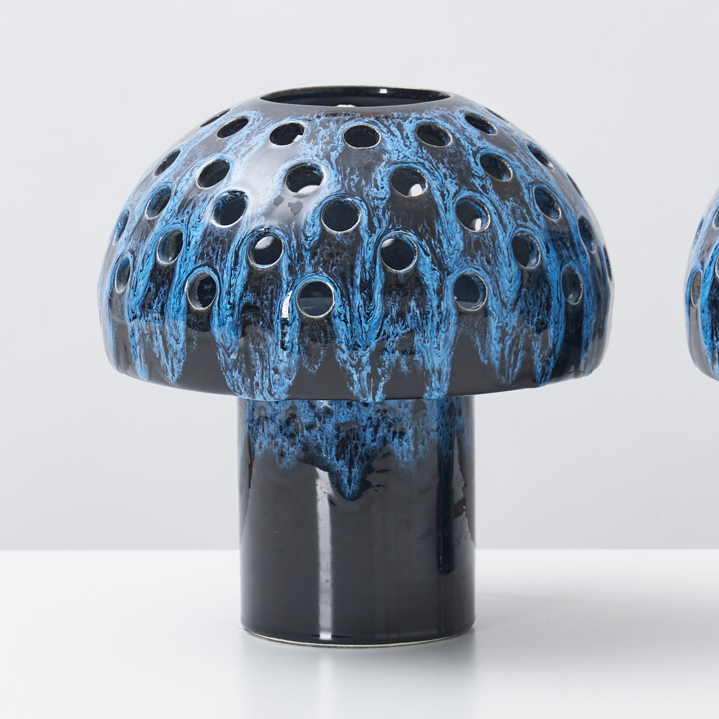 Pair of Ceramic Mushroom Lamps by Maurice Chalvignac