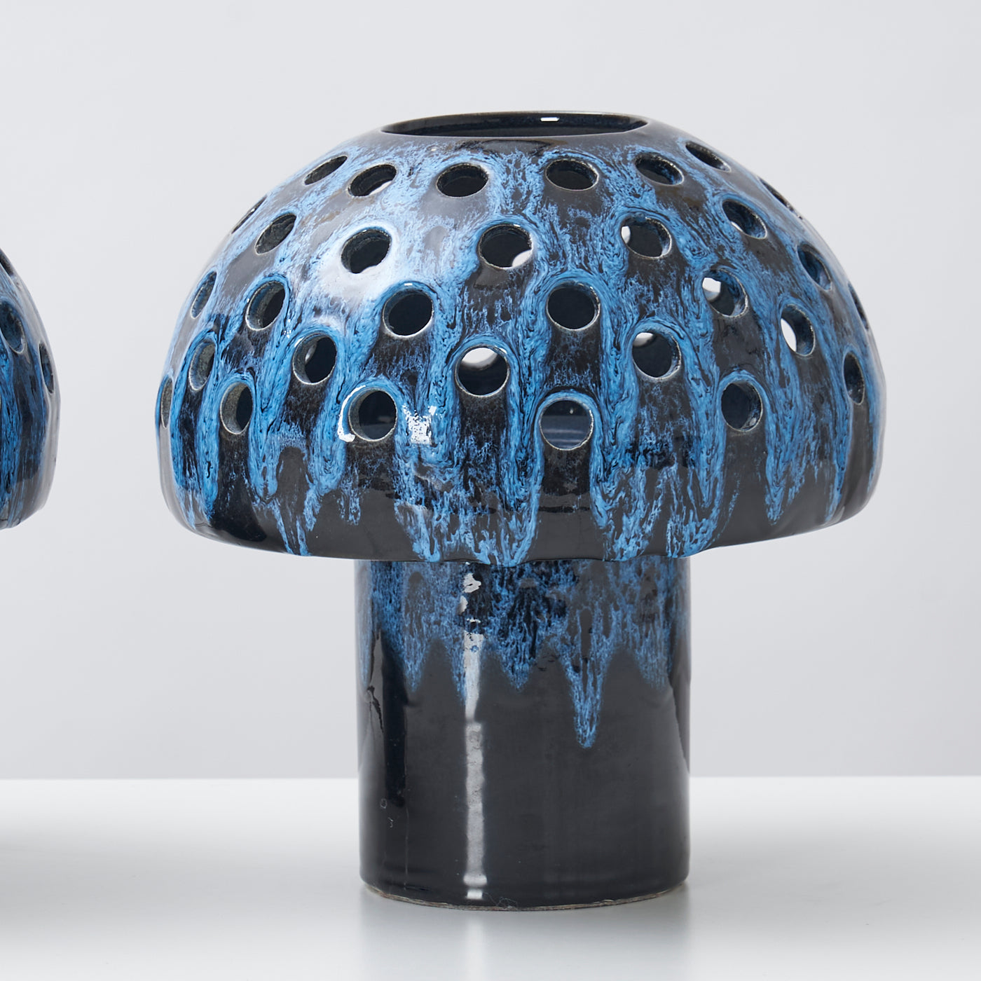 Pair of Ceramic Mushroom Lamps by Maurice Chalvignac