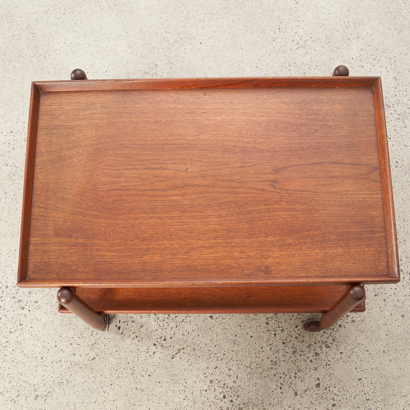Teak Bar Cart w/ Removable Bottom Tray