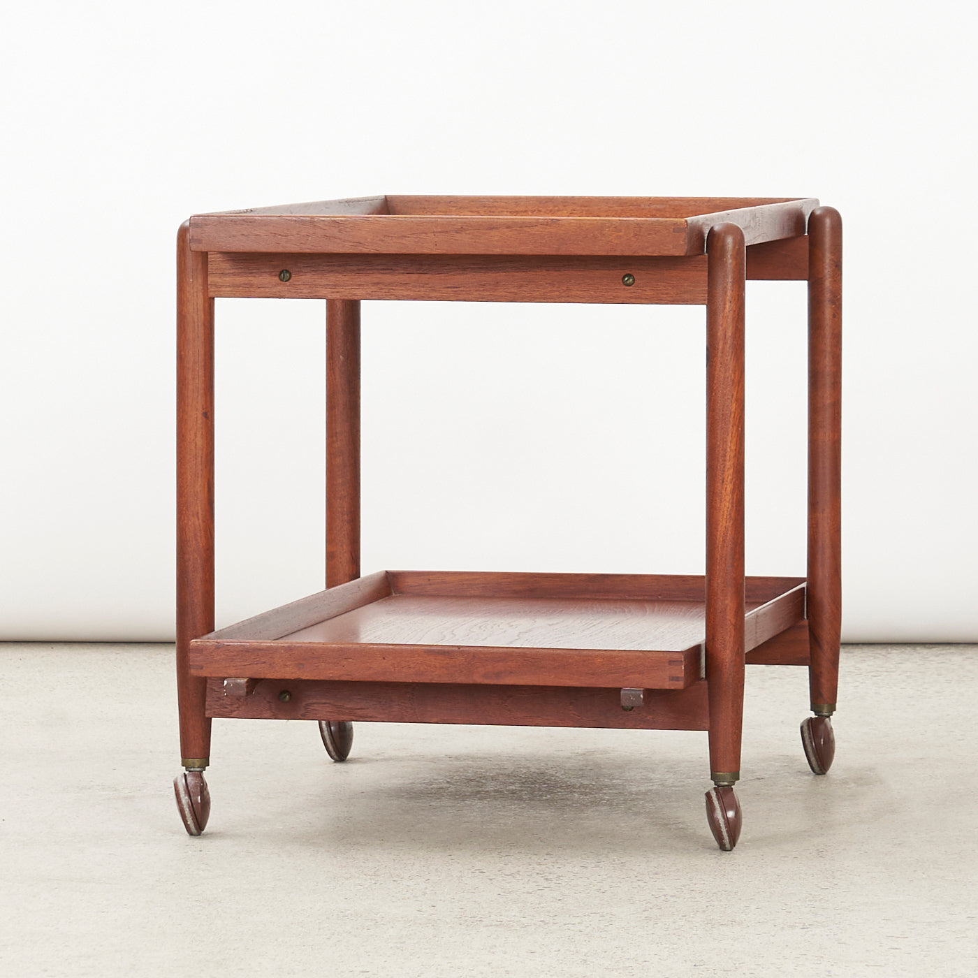 Teak Bar Cart w/ Removable Bottom Tray