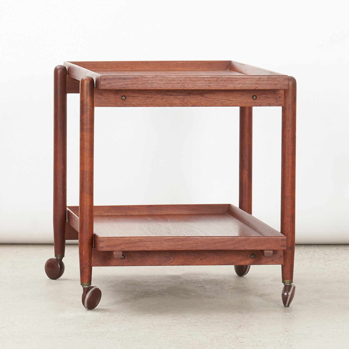 Teak Bar Cart w/ Removable Bottom Tray