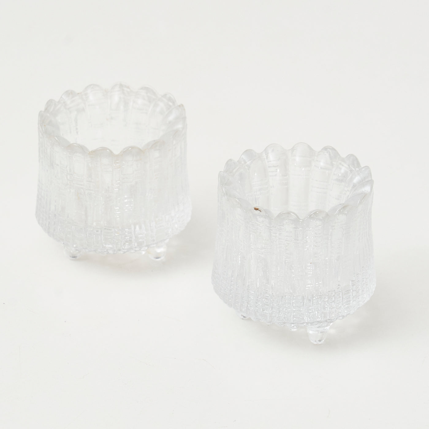 Pair of Glass 'Ultima Thule' Candle Holders by Tapio Wirkkala for Iittala, Finland