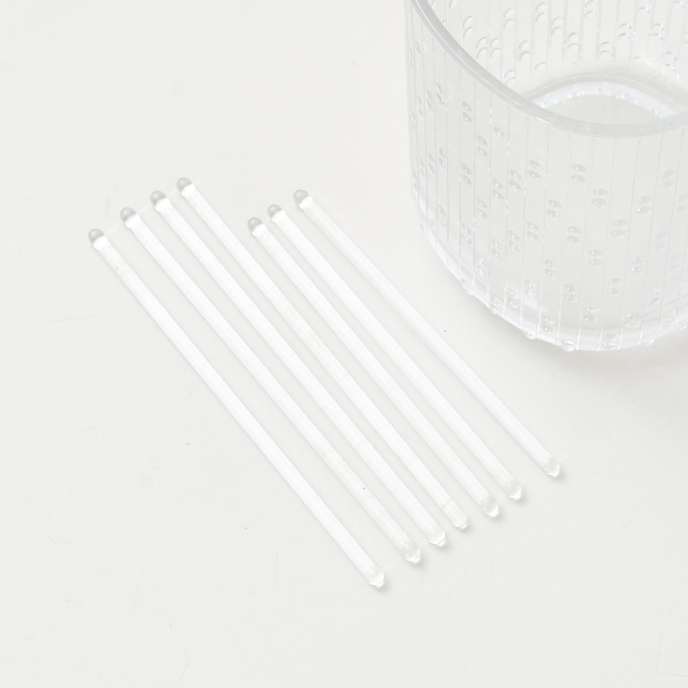 Vintage Glass Ice Bucket w/ Stir Sticks