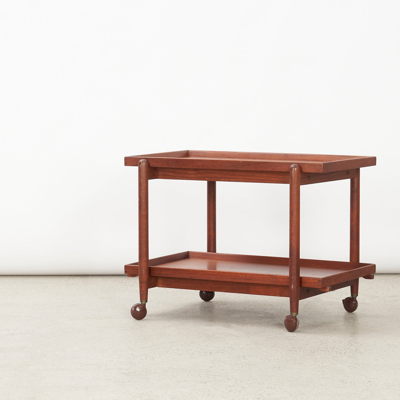 Teak Bar Cart w/ Removable Bottom Tray
