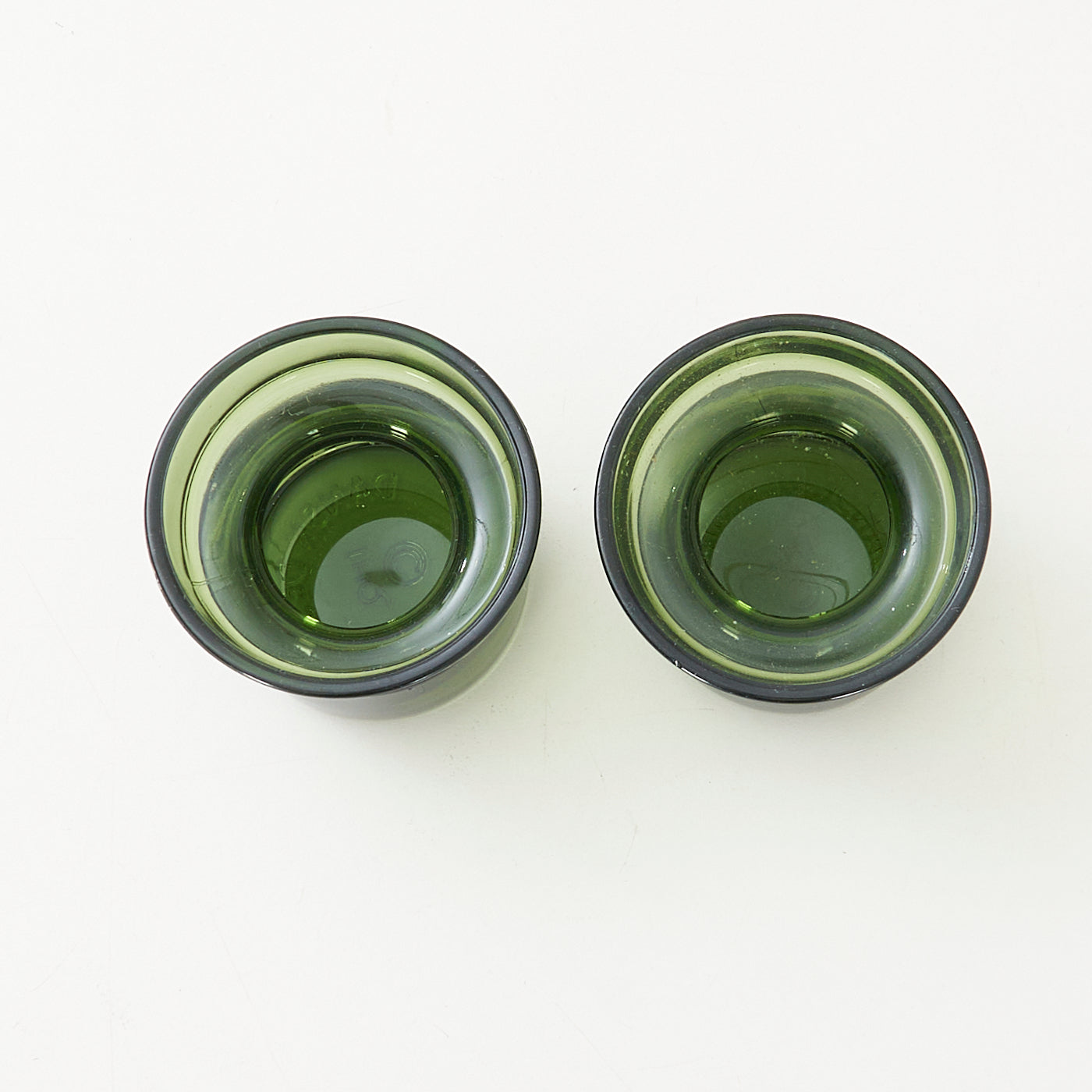 Pair of Vintage Glass Candle Holders by Dansk, Denmark