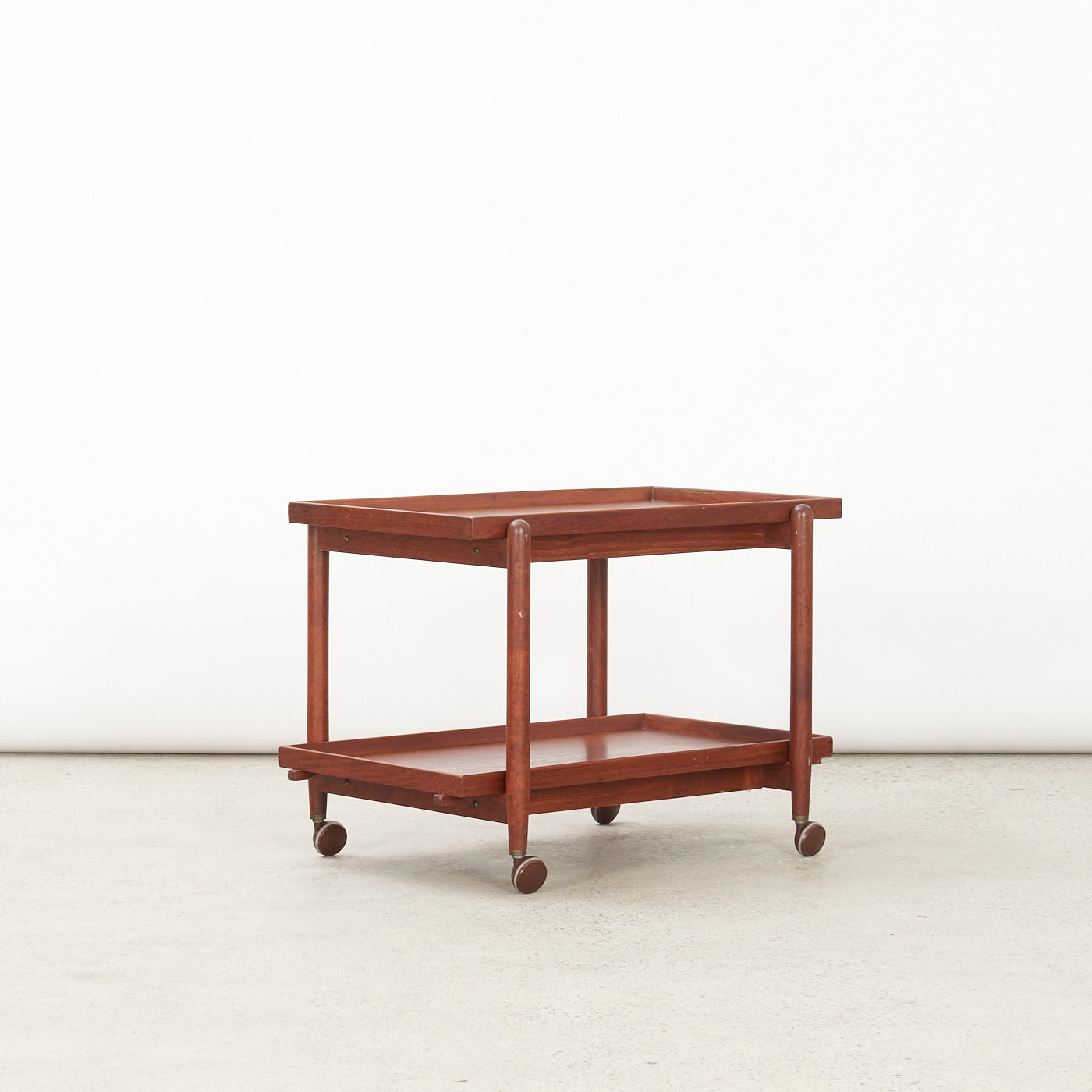 Teak Bar Cart w/ Removable Bottom Tray