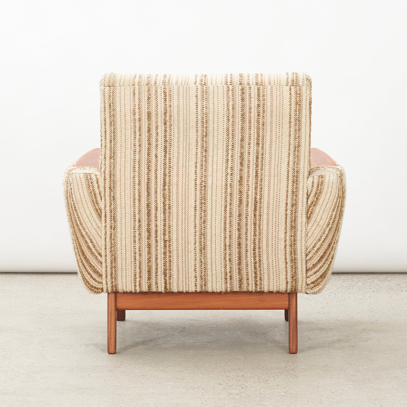Upholstered Teak Lounge Chair