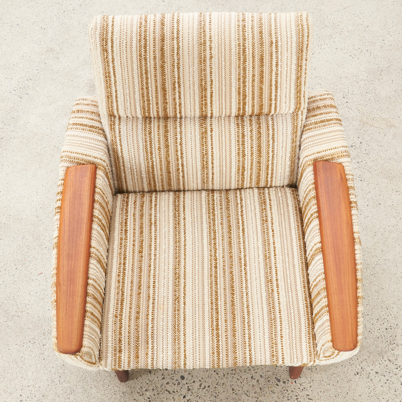 Upholstered Teak Lounge Chair