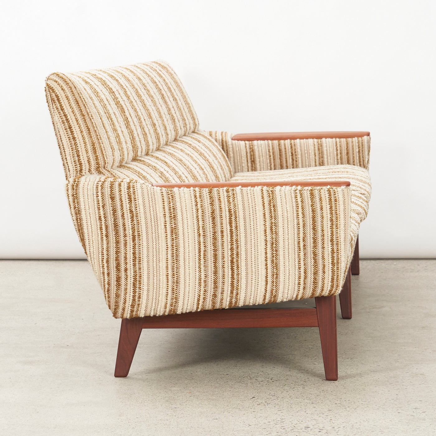 Upholstered Teak 4-Seater Sofa