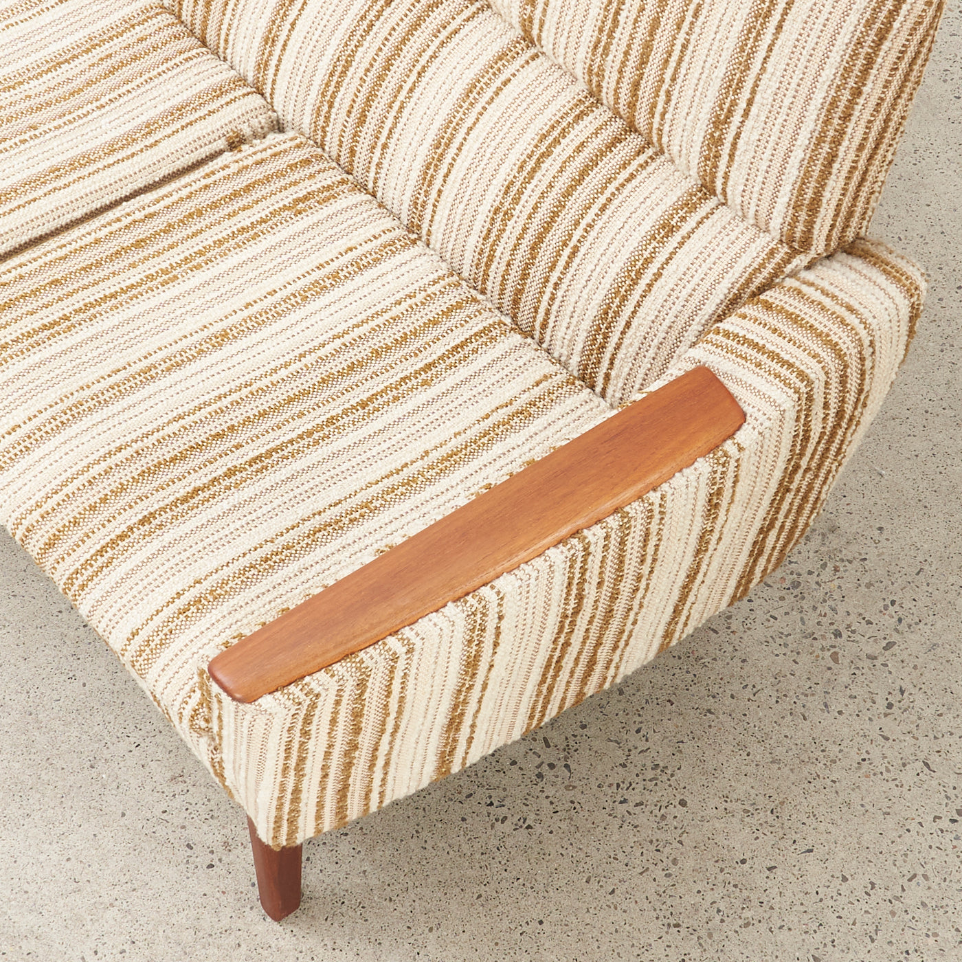 Upholstered Teak 4-Seater Sofa