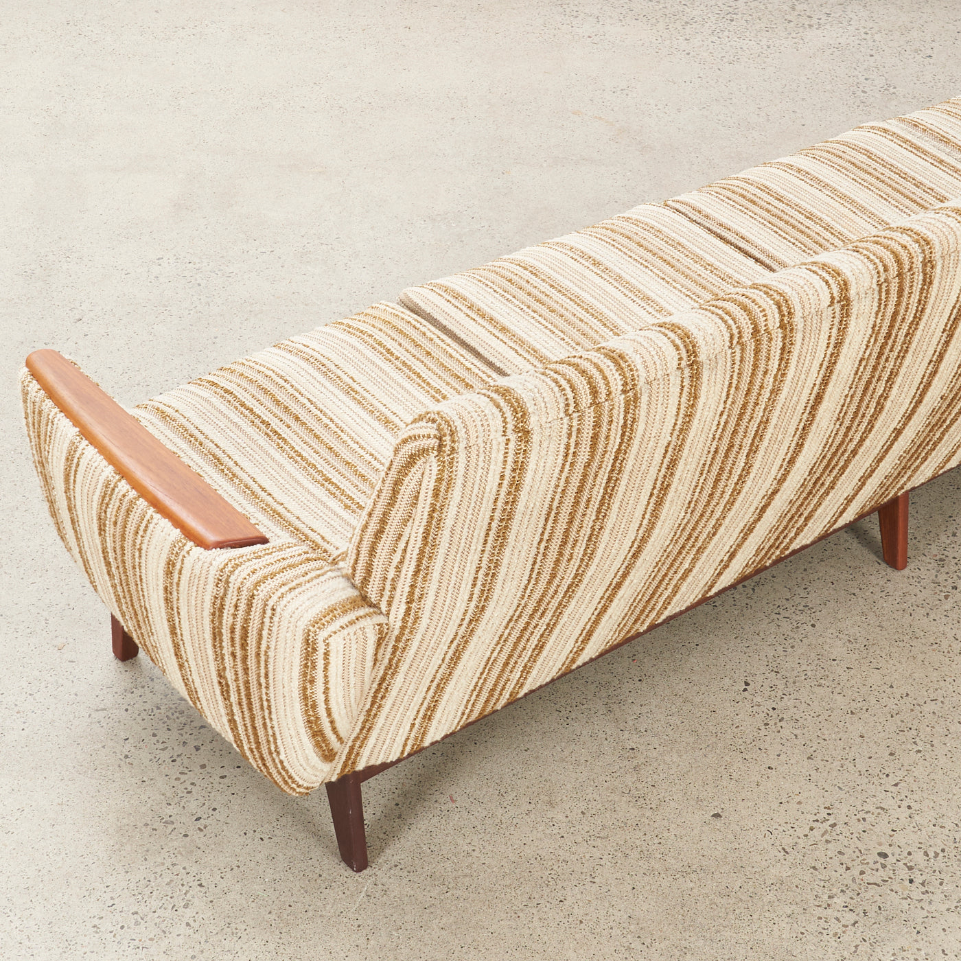 Upholstered Teak 4-Seater Sofa