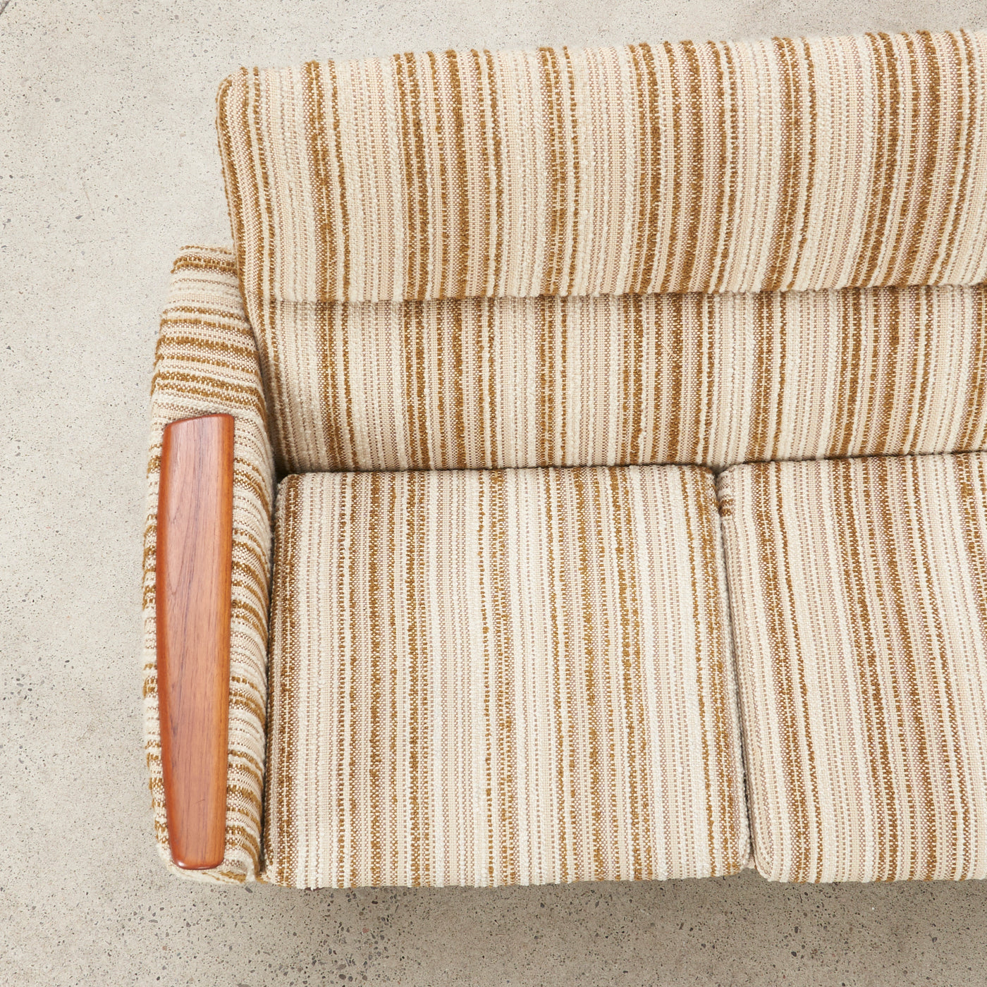 Upholstered Teak 4-Seater Sofa