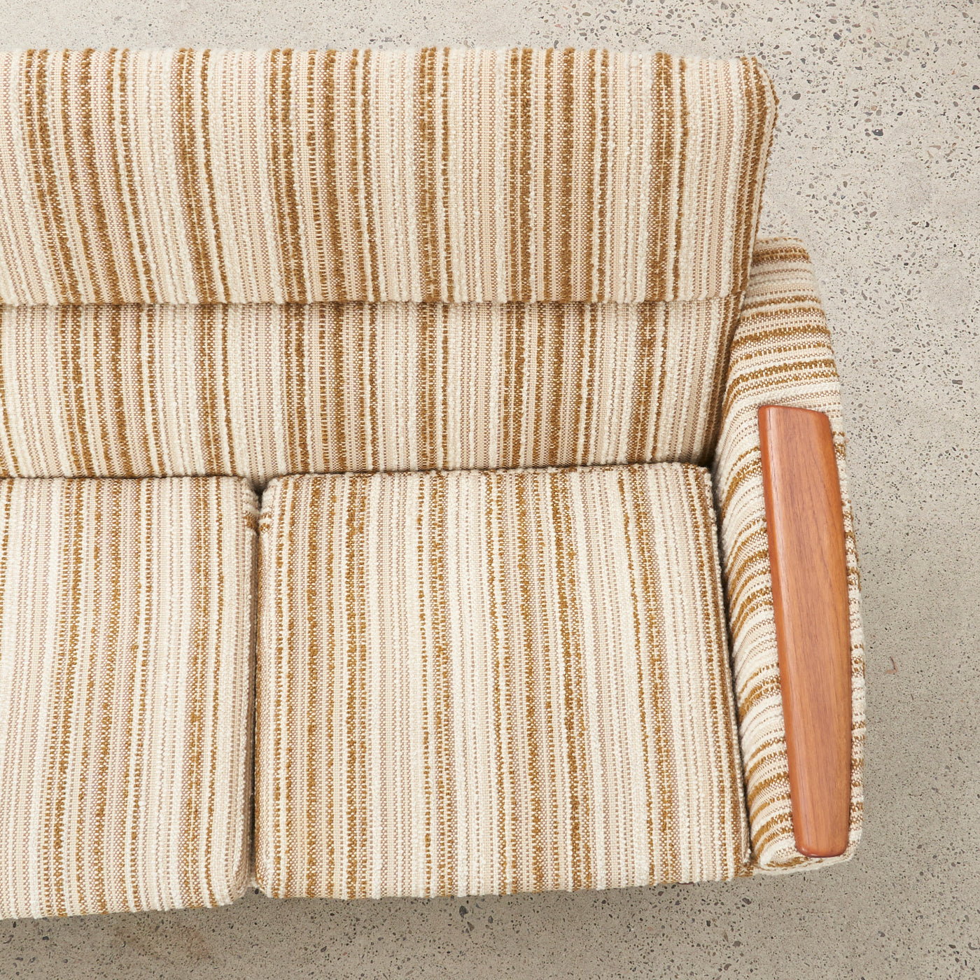 Upholstered Teak 4-Seater Sofa